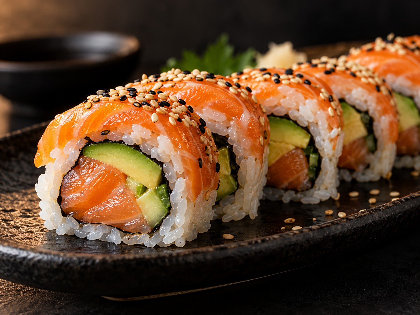 Japanese specialty sushi rolls